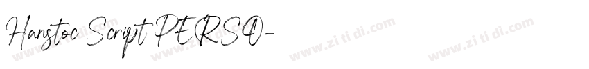 Hanstoc Script PERSO字体转换